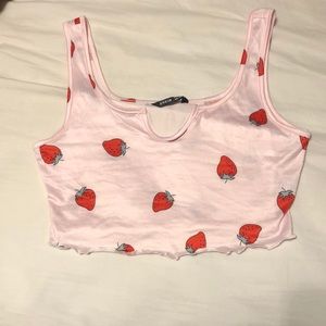 SHEIN strawberry cropped tank.